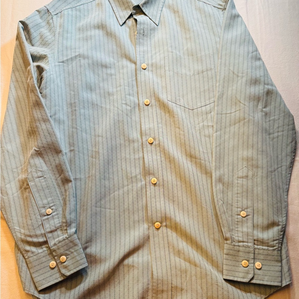 Indigo Palms Classic‎ Light Blue Striped Dress Shirt
